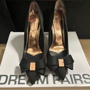 Ted Baker Black Heels with Bow Accent